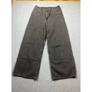 COS Wide Leg Jeans Women's Size 30 Grey Denim Wash High Rise
